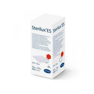 STERILUX ES нестерильні 17-ти ниткові 12-ти шарові марлеві тампони 7,5см х 7,5см, 100 шт.