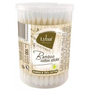 Mattes Lybar Бамбуковые ватные палочки, круглая коробка, 100 шт.