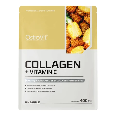 Ostrovit Коллаген + Витамин С, порошок, ананасовый вкус, 400 г: цены и характеристики