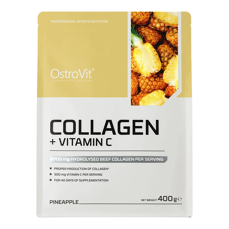 Ostrovit Коллаген + Витамин С, порошок, ананасовый вкус, 400 г: цены и характеристики