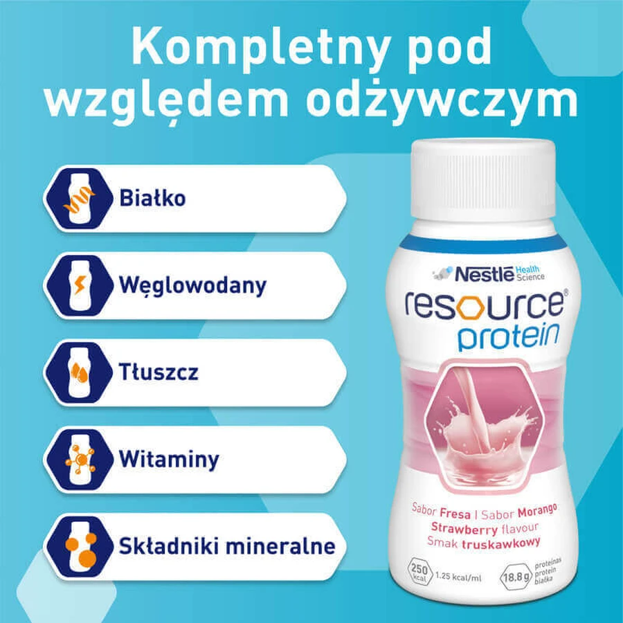 Kit Resource Protein, пищевая добавка, со вкусом клубники, 8 x 200 мл + 200 мл бесплатно: цены и характеристики
