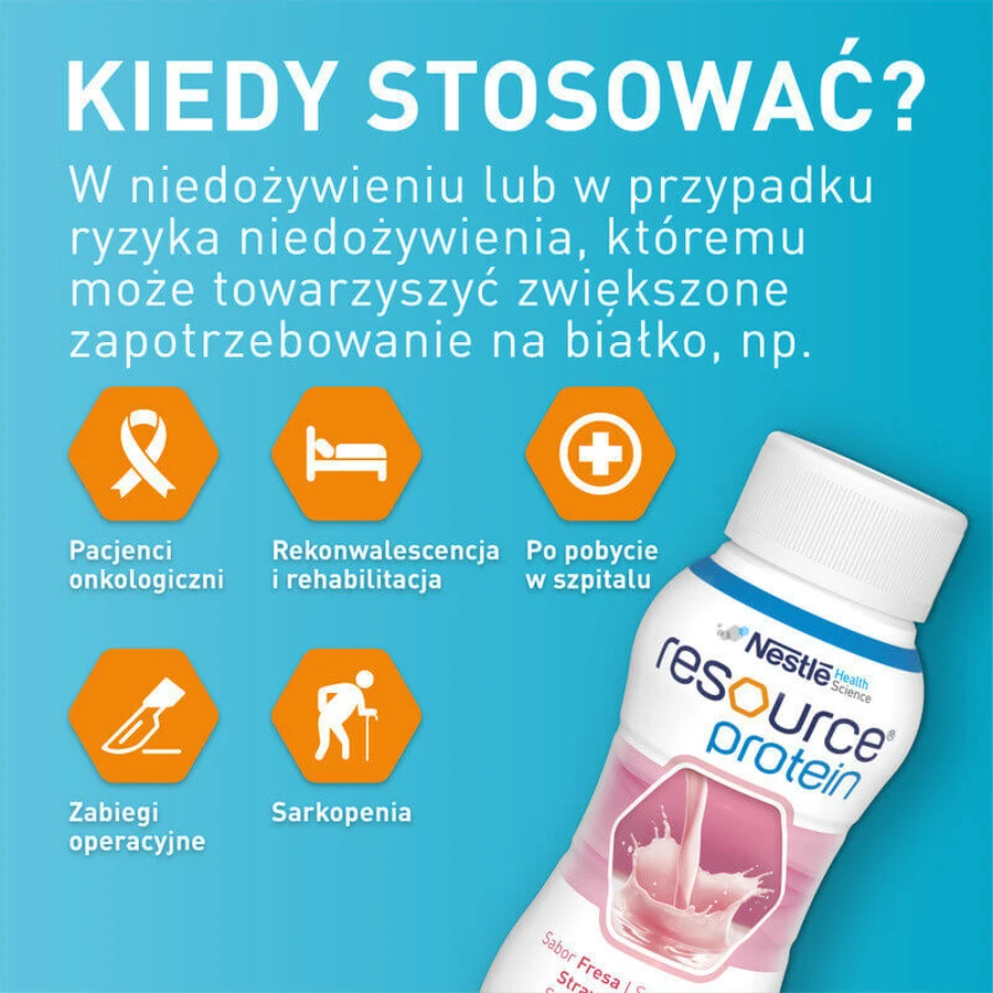 Kit Resource Protein, пищевая добавка, со вкусом клубники, 8 x 200 мл + 200 мл бесплатно: цены и характеристики
