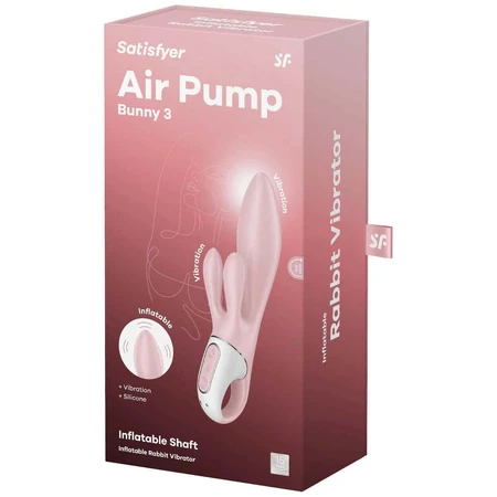 Повітряна помпа Satisfyer Bunny 3, вібратор-кролик, рожевий: ціни та характеристики