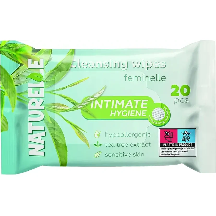 Вологі серветки для інтимної гігієни Naturelle Intimate Hygiene з екстрактом чайного дерева, 20 шт: ціни та характеристики