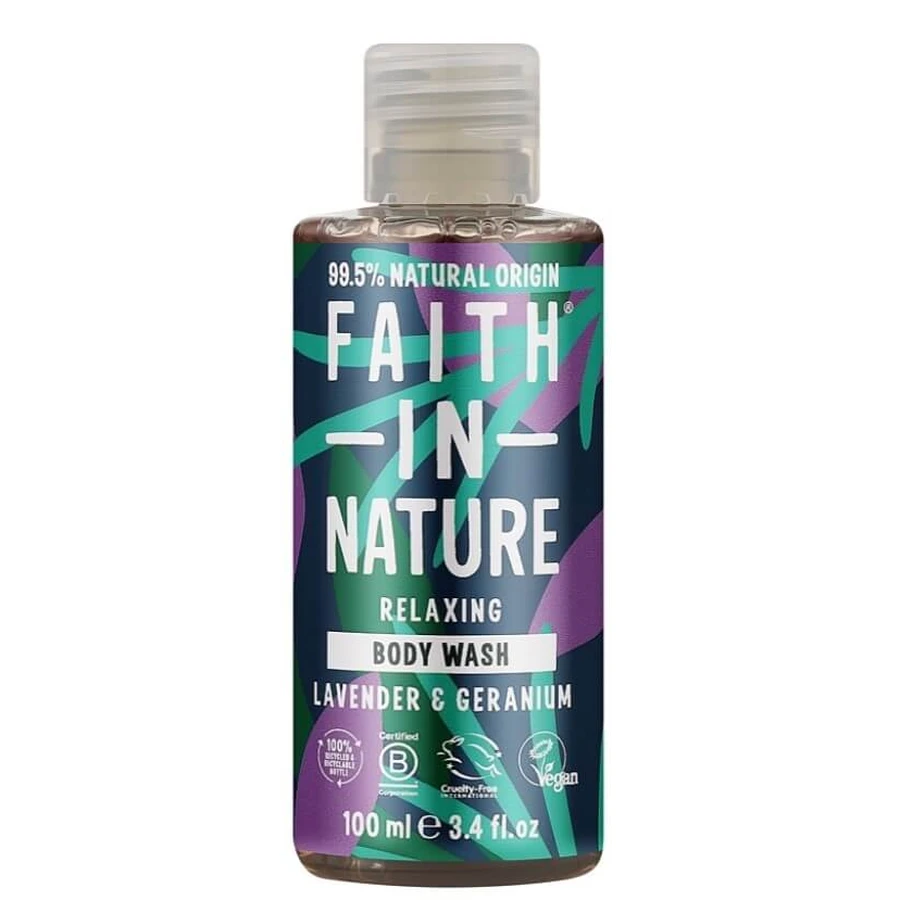 Гель для душу Faith In Nature натуральний з лавандою та геранню, 100 мл: ціни та характеристики