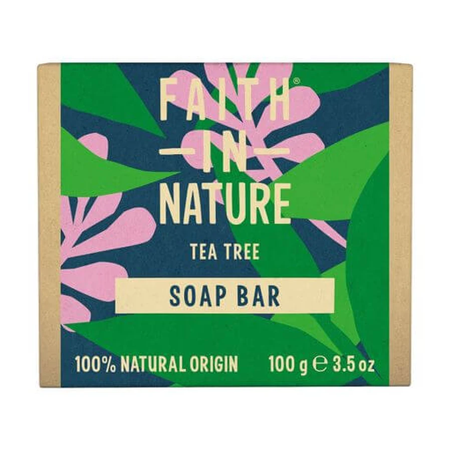 Твердое мыло для рук Faith In Nature Tea Tree Soap Bar с чайным деревом, 100 г: цены и характеристики