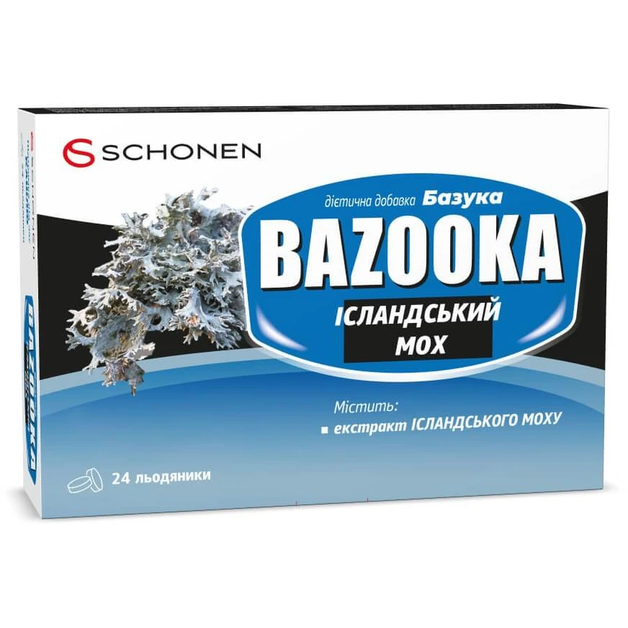 Базука Ісландський Мох льодяники №24 (12х2): ціни та характеристики
