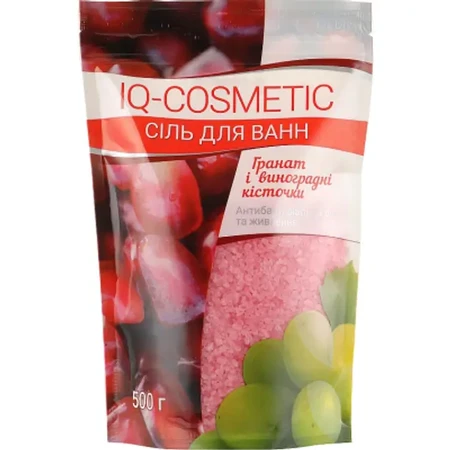 Соль для ванн IQ-Cosmetic Гранат и виноградные косточки 500 г: цены и характеристики