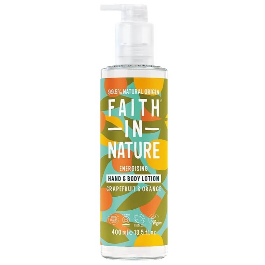 Натуральный лосьон для рук и тела Faith In Nature Energising Hand & Body Lotion с грейпфрутом и апельсином, 400 мл: цены и характеристики