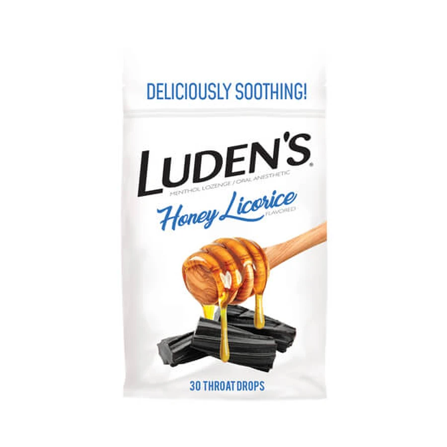 Леденцы с ментолом Luden's анестезирующие для горла и полости рта, мед и лакрица, 30 шт.: цены и характеристики