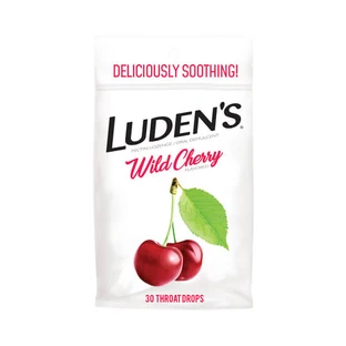 Льодяники з пектином Luden’s заспокійливі для горла та порожнини рота, дика вишня, 30 шт.