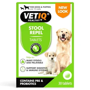 VetIQ Stool Repel Dogs & Puppies Таблетки для запобігання копрофагії у цуценят та дорослих собак, 30 шт