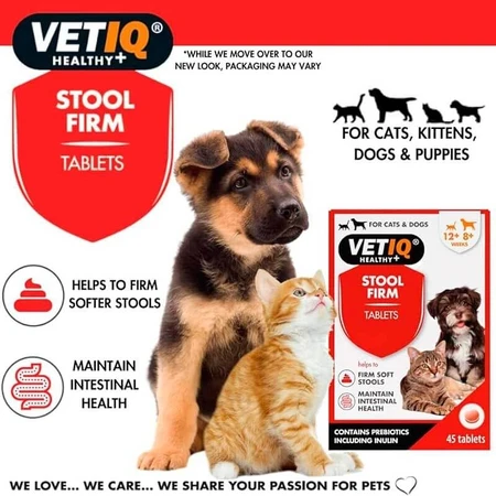 VetIQ Stool Firm Dogs & Puppies Пігулки при розладах травлення та проти діареї для собак та котів, 45 шт: ціни та характеристики