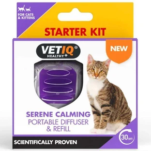VetIQ Serene Calming Portable Diffuser and Refill Портативный диффузор Безмятежный покой со сменным блоком для кошек, 6 мл