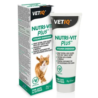 VetIQ Nutri-Vit Plus Cat & Kitten Витаминная высококалорийная паста для капризных кошек, 70 г