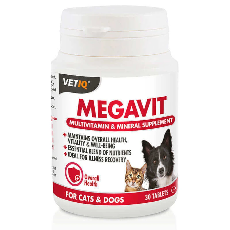 VetIQ Megavit Cats & Dogs Вітамінно-мінеральна добавка для котів і собак, 30 шт: ціни та характеристики
