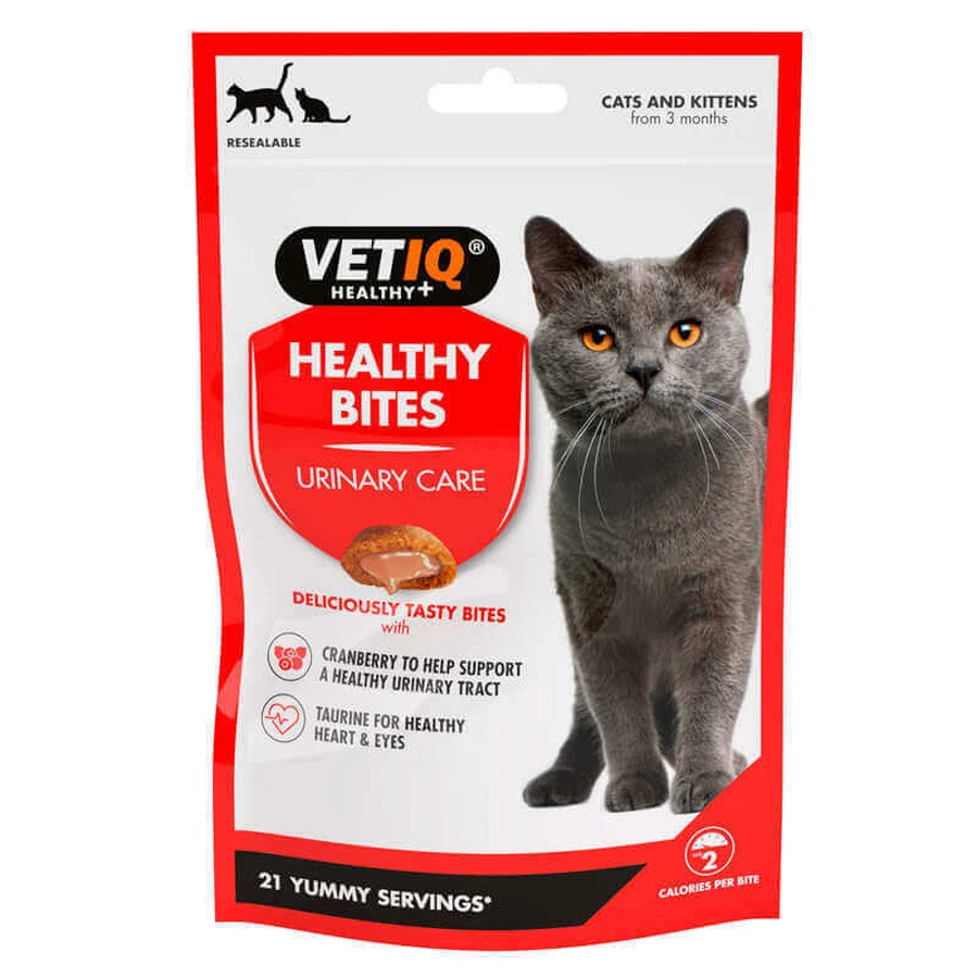 VetIQ Healthy Bites Urinary Care Cats & Kittens Лакомство с сыром для здоровья мочевыводящих путей у кошек и котят, 65 г: цены и характеристики
