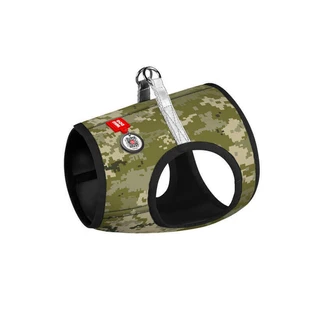 Collar (Коллар) Waudog Clothes - М'яка шлея для собак з малюнком "Мілітарі" та QR паспортом 32-35/22-24 см