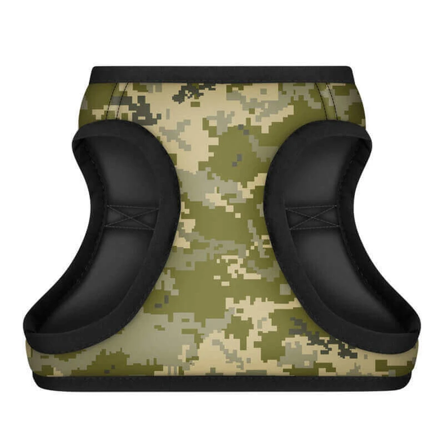 Collar (Коллар) Waudog Clothes - Мягкая шлейка для собак с рисунком "Милитари" и QR паспортом 32-35/22-24 см.: цены и характеристики