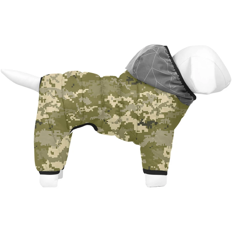Collar (Коллар) Waudog Clothes – Утепленный комбинезон для собак, рисунок 'Милитари' L55 (52-55 см): цены и характеристики