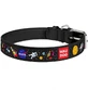 Collar (Коллар) Waudog Design - Нашийник шкіряний для собак з малюнком 'NASA' і QR паспортом 1,5х27-36 см (Чорний)