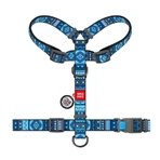 Collar (Цвет) Waudog Nylon - Анатомическая H-образная шлейка для собак с рисунком 'Этно синий' и QR паспортом, M/40-70х50-80 см.: цены и характеристики