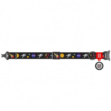Collar (Коллар) Waudog Nylon - Нашийник для собак з малюнком 'NASA', QR паспортом і металевою пряжкою-фастекс, нейлоновий, 1,5х23-35 см: ціни та характеристики