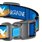 Collar (Коллар) Waudog Nylon - Нашийник для собак з малюнком 'Прапор', QR паспортом та пластиковою пряжкою-фастекс, нейлоновий, 1,5х23-35 см: ціни та характеристики