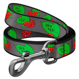 Collar (Коллар) Waudog Nylon - Повідець для собак з малюнком 'Калина', нейлоновий 1,5х122 см