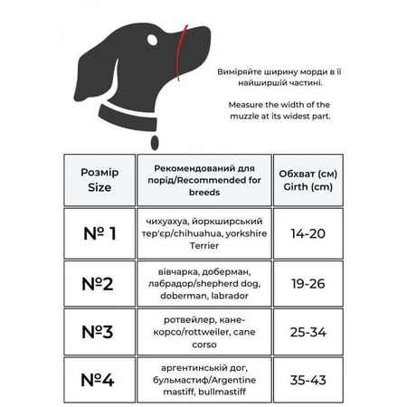 Collar (Коллар) Waudog Nylon – Намордник для собак, малюнок 'Мілітарі', пластиковий фастекс 35-43 см: ціни та характеристики
