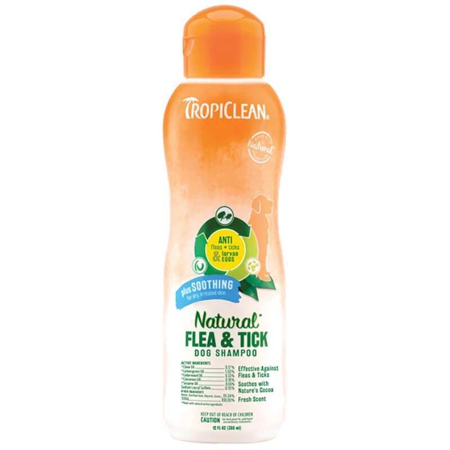 TropiClean Flea&Tick Шампунь Заспокійливий від бліх і кліщів для собак, 592 мл: ціни та характеристики