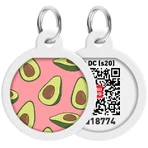 Collar (Коллар) Waudog Smart ID - Адресник для собак та котів металевий c QR паспортом, малюнок 'Авокадо' 30 мм: ціни та характеристики