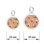 Collar (Коллар) Waudog Smart ID - Адресник для собак та котів металевий c QR паспортом, малюнок 'Авокадо' 30 мм: ціни та характеристики