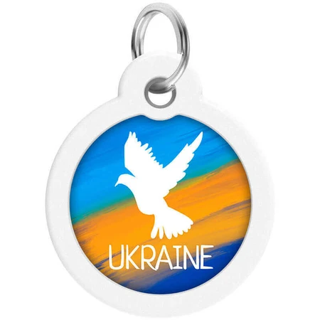Collar (Коллар) Waudog Smart ID - Адресник для собак и кошек металлический c QR паспортом, рисунок 'Знамя' 25 мм: цены и характеристики
