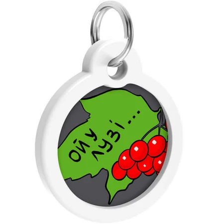 Collar (Коллар) Waudog Smart ID - Адресник для собак та котів металевий c QR паспортом, малюнок 'Калина' 25 мм: ціни та характеристики