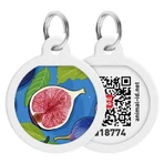 Collar (Коллар) Waudog Smart ID - Адресник для собак та котів металевий з QR паспортом, малюнок 'Інжир' 25 мм: ціни та характеристики
