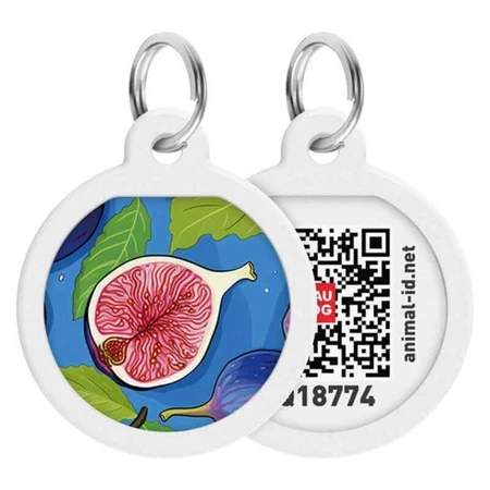 Collar (Коллар) Waudog Smart ID - Адресник для собак та котів металевий з QR паспортом, малюнок 'Інжир' 25 мм: ціни та характеристики