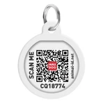 Collar (Коллар) Waudog Smart ID - Адресник для собак та котів металевий з QR паспортом, малюнок 'Інжир' 25 мм: ціни та характеристики