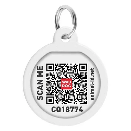 Collar (Коллар) Waudog Smart ID - Адресник для собак та котів металевий з QR паспортом, малюнок 'Інжир' 25 мм: ціни та характеристики
