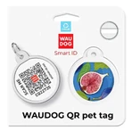 Collar (Коллар) Waudog Smart ID - Адресник для собак та котів металевий з QR паспортом, малюнок 'Інжир' 25 мм: ціни та характеристики