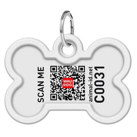 Collar (Коллар) Waudog Smart ID - Адресник для собак та котів металевий з QR паспортом, малюнок 'Банани на рожевому' 30 мм: ціни та характеристики