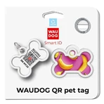 Collar (Коллар) Waudog Smart ID - Адресник для собак та котів металевий з QR паспортом, малюнок 'Банани на рожевому' 30 мм: ціни та характеристики