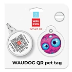 Collar (Коллар) Waudog Smart ID - Адресник для собак та котів металевий з QR паспортом, малюнок 'Око монстра' 25 мм: ціни та характеристики