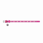 Collar (Коллар) Waudog Glamour – Нашийник шкіряний з QR паспортом для собак, візерунок 'Зірочка' світиться/світловідбиваючий 1,2x21-29 см (Рожевий): ціни та характеристики