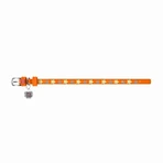 Collar (Коллар) Waudog Glamour – Нашийник шкіряний з QR паспортом для собак, візерунок 'Зірочка' світиться/світловідбиваючий 3,5х46-60 см (Помаранчевий): ціни та характеристики