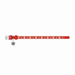 Collar (Коллар) Waudog Glamour – Ошейник кожаный с QR паспортом для собак, узор 'Звездочка' светящийся/светоотражающий 2x30-39 см (Красный): цены и характеристики
