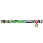 Collar Waudog Nylon - Нашийник нейлоновий з малюнком "Смайли на блакитному" і QR паспортом для собак М (2х28-40 см) (Різнокольоровий): ціни та характеристики
