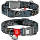 Collar Waudog Nylon - Нашийник нейлоновий з малюнком "Тінь Бетмена" і QR паспортом для собак XL (2,5х37-58 см)