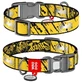 Collar Waudog Nylon - Нашийник нейлоновий світловідбивний з малюнком "Бетмен Ескіз" і QR паспортом для собак L (2,5х33-49 см)