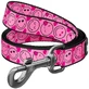 Collar Waudog Nylon - Повідець нейлоновий з малюнком "Смайли на рожевому" для собак М (2х122 см) (Різнокольоровий)